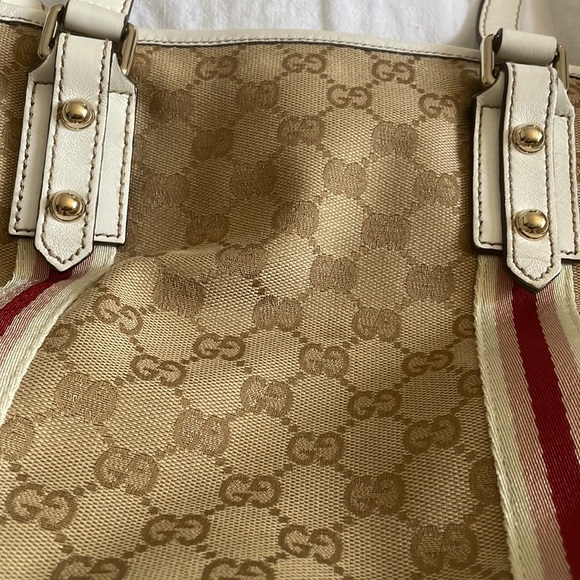 Gucci Small Jolicouer Brown Beige Red and Pink Canvas Shoulder Bag - Picture 8 of 14